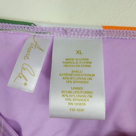 Anne Cole Women's Size XL Tankini Top Beach Tropical - Picture 2 of 4